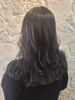 ブルーグレージュ/大人フェミニン/チャコールグレー