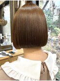 新宿 大人可愛い 20代30代40代 丸みショート 切りっぱなしボブ