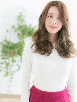 レアワンハナレ センター北美容院(lea/1 HANARE) センター北/髪質改善/かきあげ♪ふんわりカールゆる巻きロングb