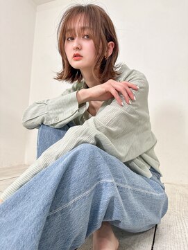 アンジェリカ 広島駅前店(ANGELICA) 【angelica_kyono】切りっぱなしボブ　内巻き　インナーカラー