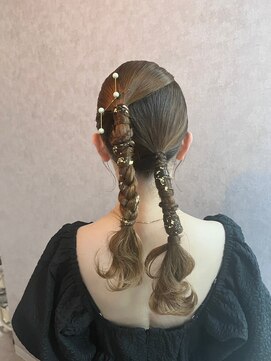 ウルー 自由が丘店(uruu) 【ツイン編みおろし】自由が丘/自由が丘駅/ヘアセット/早朝