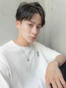 イオ 本厚木(io) アップバングニュアンスパーマビジネスメンズカット刈り上げ