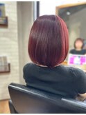 透明感♪髪質改善カラー内巻きショートボブ小顔艶感