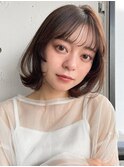 外ハネボブ斜めバング艶感美髪似合わせカットレイヤーカット