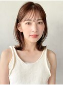 小顔似合わせカットメルティカラー外ハネスタイルa