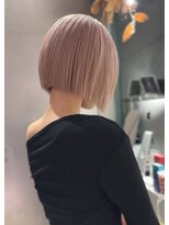 シェリ ヘアデザイン(CHERIE hair design)&nbsp;切りっぱなしボブ×ホワイトベージュ