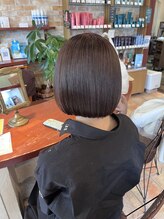 リュクスフォーヘアー アヴェダ(LUXE for hair AVEDA)&nbsp;20代30代女性×切りっぱなしボブ×ピンクブラウン
