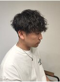 刈り上げマッシュ波巻きツイストスパイラルパーマ