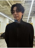 無造作スパイラルセンターパート
