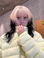 ウェウェ(wewe)&nbsp;ハッシュカットレイヤーウルフ/ブリーチデザインカラー
