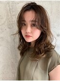 外国人風リラクシーカール / くすみベージュ