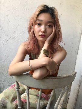 ルーク 立川(LUK) Lien☆シアーピンク×外ハネルーズミディ 立川