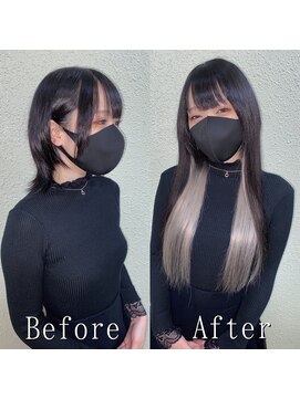 あるじゃんすー 天神店 プラチナシルバー#シールエクステ#ホワイトグレージュ#美髪#天神