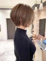 《30代40代》白髪ぼかしハイライト×前下がりボブ【イケダ】★