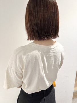 ラミエバイメルト 下北沢(lamie by melt) 【村上慶登】オレンジブラウン 大人かわいい 切りっぱなしボブ