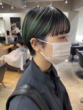 ソイ 下北沢(soi) 【マッシュショート×デザインカラー×グリーン】