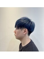 イーチ ディー ヘアーアンドトータルビューティー(each dee hair&total beauty) マッシュ×ネイビーブルー