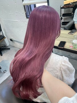 ベレーザ 渋谷(BELEZA) 7358艶髪カシスレッドラベンダーパープルハイトーンワンホンヘア