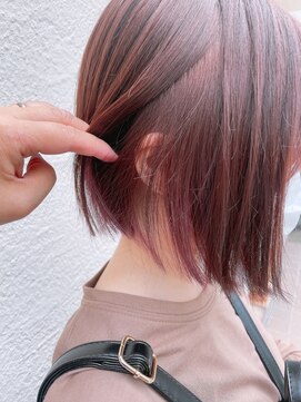 ジィップクリニカ(Zip clinica) ブリーチ履歴アリ◎ピンクブラウンカラー 担当近森