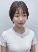 【松戸 岩口】耳かけシースルーバングマッシュショート
