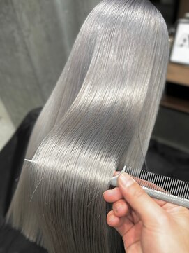 オルズ 渋谷(ALLZ) グレーケアブリーチハイトーンカラー髪質改善トリートメント