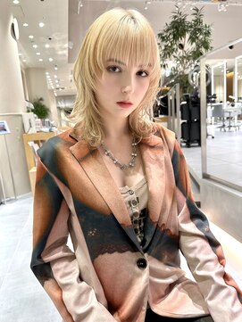 ミンクス渋谷スマートサロン(MINX shibuya smart salon) ウルフハイレイヤー×抜きっぱなしブロンド