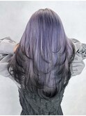 ロング顔周りレイヤーウルフレイヤー美髪韓国ヘア_ba551701