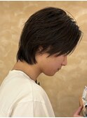 メンズミディアム ストレートヘア　グランジヘア 銀座