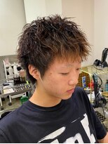 メゾンフォーメン 心斎橋店(Maison for men)&nbsp;ダウンバングスパイキーショートソフトツイストスパイラルパーマ