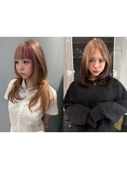 周りと差をつけるお洒落なヘアに◇派手になりがちなデザインカラーもナチュラルに似合わせます★