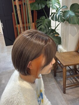 タオ(tao) イヤリングカラー×マロンベージュ