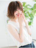 綾瀬/髪質改善/ゆるふわミディアム☆小顔シャギーボブパーマl