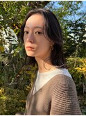 大人可愛いくびレイヤー結べるボブ表面レイヤーひし形シルエット