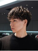 銀座ルーズショートルーズパーマダウンバングスパイキーショート