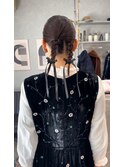 島田/ボブヘアアレンジ 結婚式 お呼ばれセット 白楽 ヘアセット