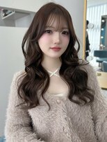 ボタン 熊本(VOTAN)&nbsp;韓国ヘア/レイヤーカット/前髪/顔まわり/ブラウンベージュ