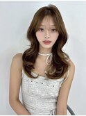 くびれヘア透明感カラー前髪20代30代40代