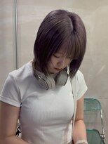 ヘアプレイスソル (HAIR PLACE SoL)&nbsp;透明感まろやかブラウン/ミディアム/顔まわりカット