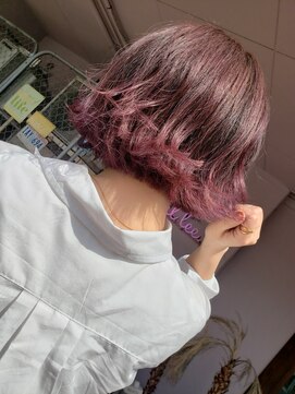 アットティー 金沢文庫(at tee...) ☆ぱつふわボブ×ピンクグラデーション☆