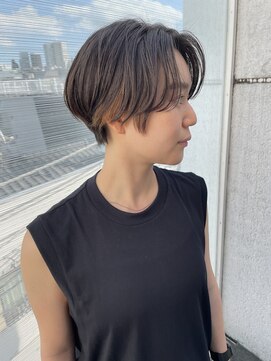 エムクランメイクス 原宿 表参道(m.clan MAKE'S) 大人かわいいマッシュショートハンサム前髪インナーカラーボブ