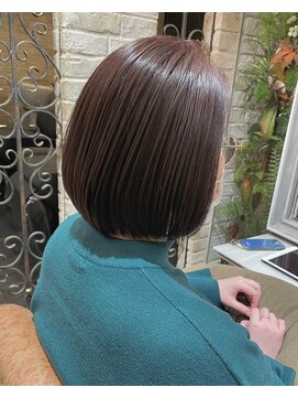 シャル オカチマチ 上野御徒町(shalu) ロングボブ　ピンクブラウン