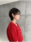 センターパート×ハンサムウルフ