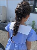結婚式　女の子　アレンジ　編みおろし