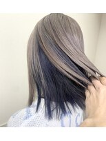 ヘアアンドメイク ルシア 奈良店(hair & make Lucia)&nbsp;インナーカラー　ネイビーブルー