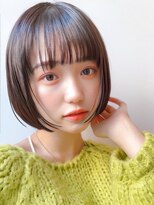 セイドット リー(Say. Ree)&nbsp;say.ぱっつん前髪ボブ内巻きボブ簡単スタイリング小顔カット原宿