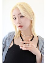 ヘアサロン ガリカ 表参道(hair salon Gallica)&nbsp;<miko>ケアブリーチで作る抜きっぱなしブロンドくびれミディアム