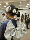 着付け、シニヨンヘアセット