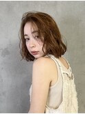 イエローベージュのナチュラルパーマ