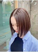 大人ボブ × グレージュ