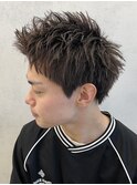 スパイキーショート×ブラウンカラー
